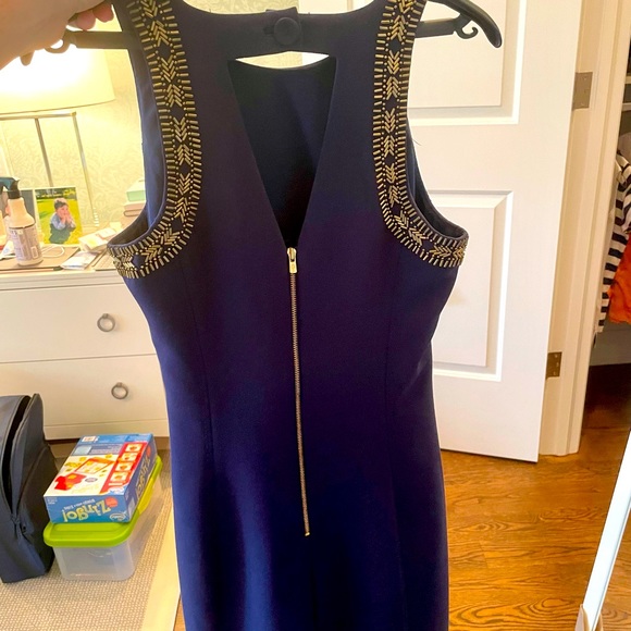 Lily Pulitzer navy dress with gold detail size 0 - Picture 2 of 2